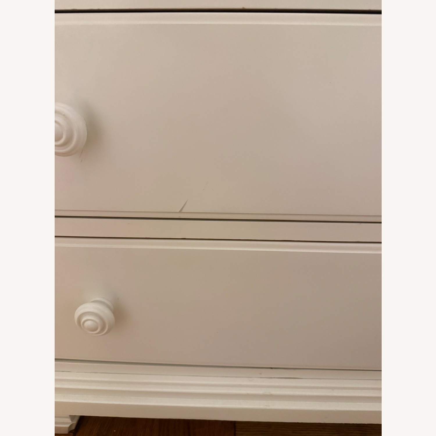 Pottery Barn White Side Table - image-4