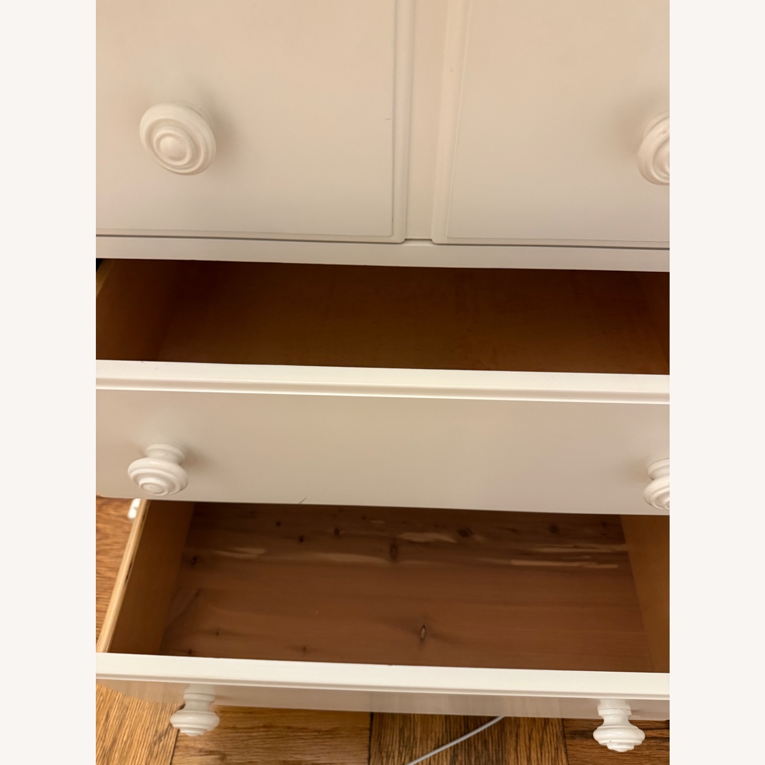 Pottery Barn White Side Table - image-2