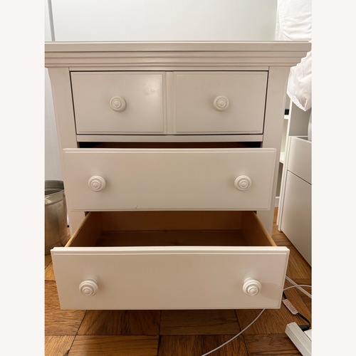 Used Pottery Barn White Side Table for sale on AptDeco