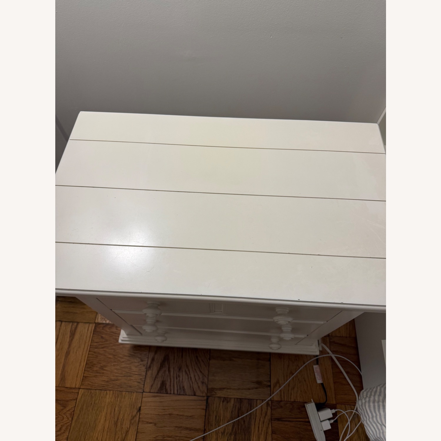 Pottery Barn White Side Table - image-3