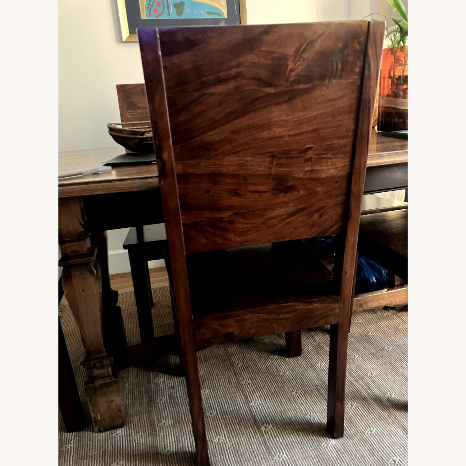 Dark Brown Wood Dining Chairs - image-2