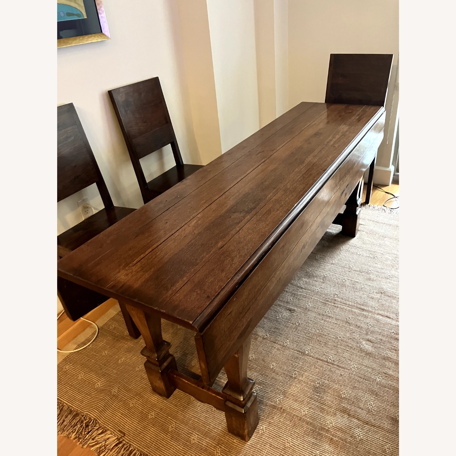 Dark Brown Wood Dining Chairs - image-4