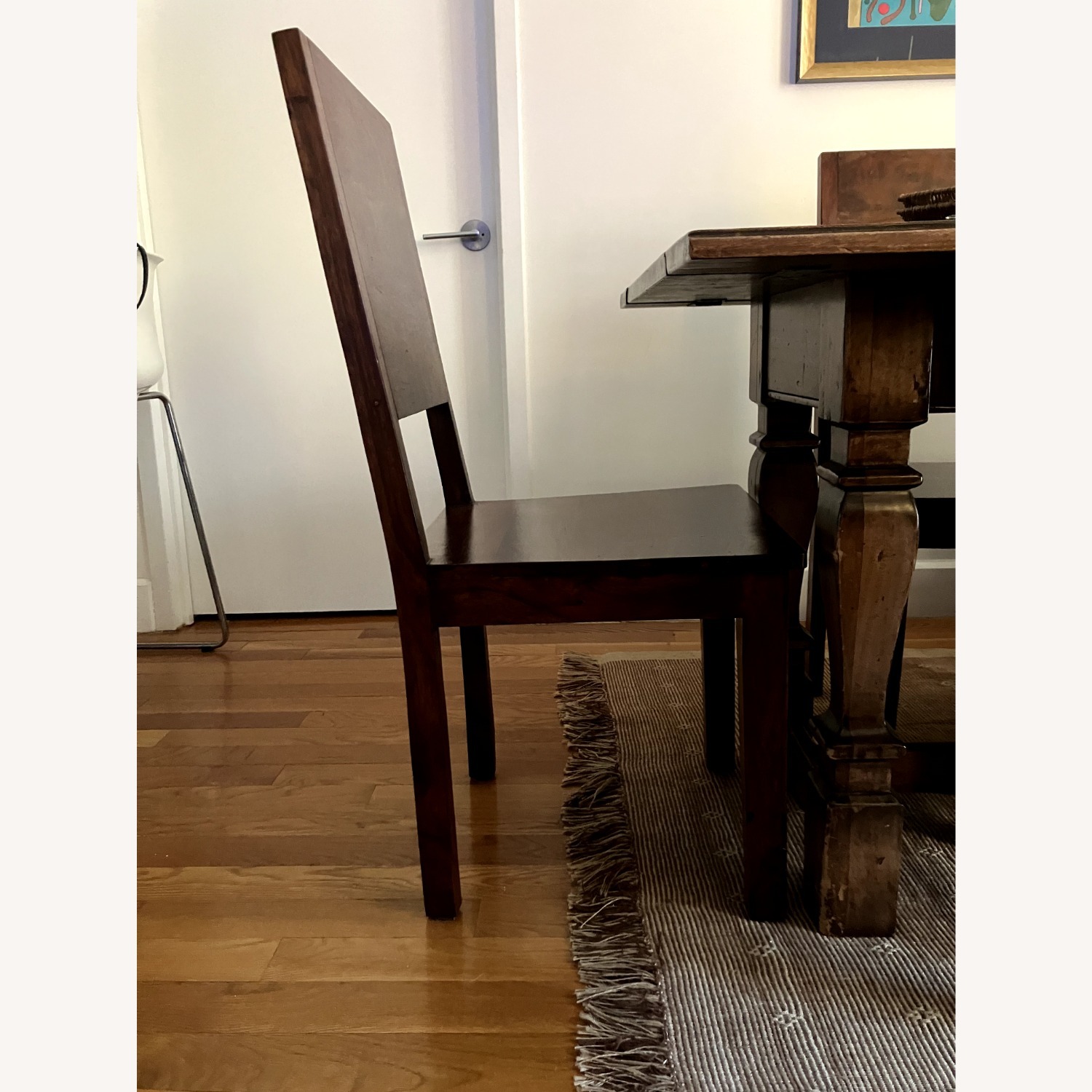 Dark Brown Wood Dining Chairs - image-3