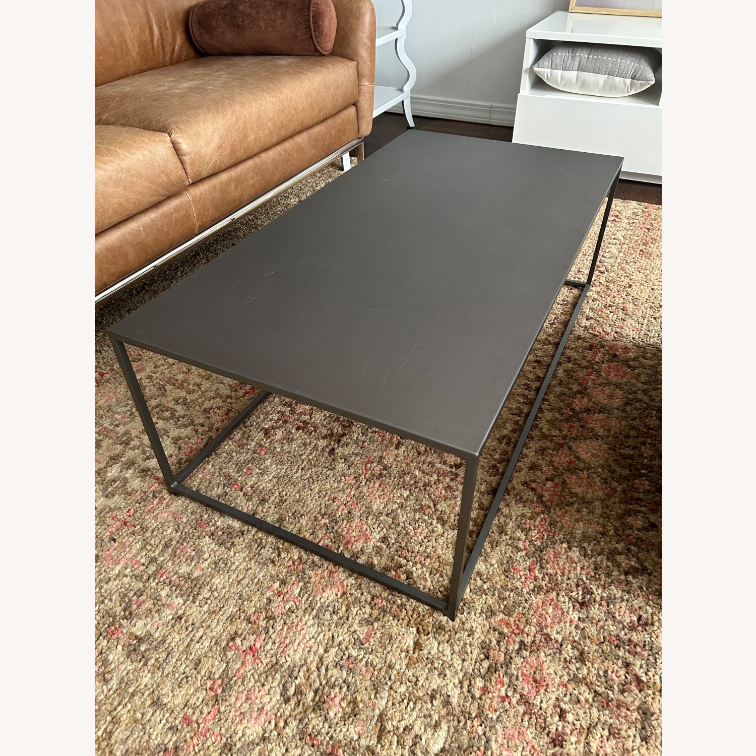 CB2 Mill Dark Gray Metal Coffee Table - image-1