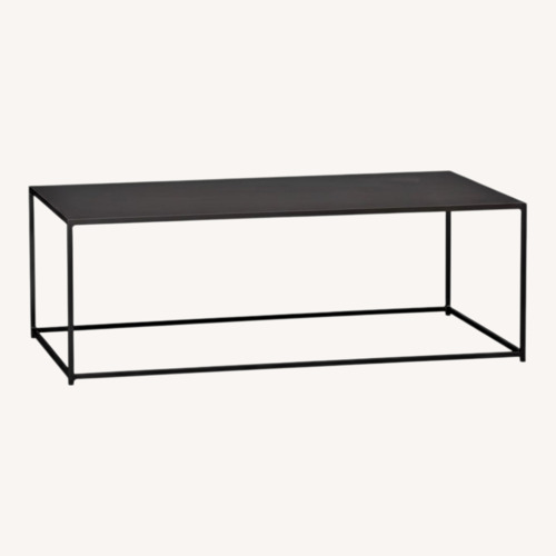 Used CB2 Mill Dark Gray Metal Coffee Table for sale on AptDeco