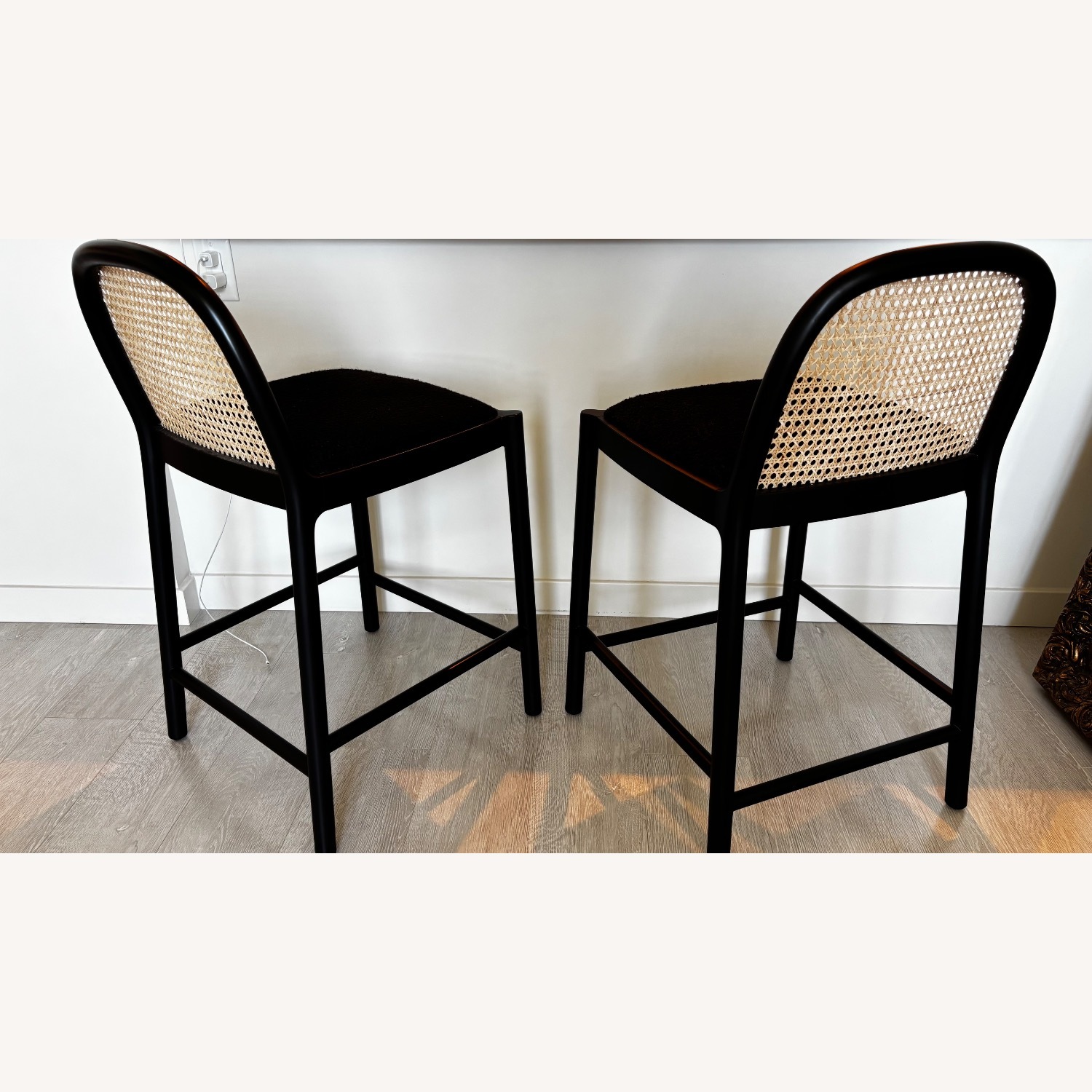 CB2 Black Wood Dining Chairs - image-1