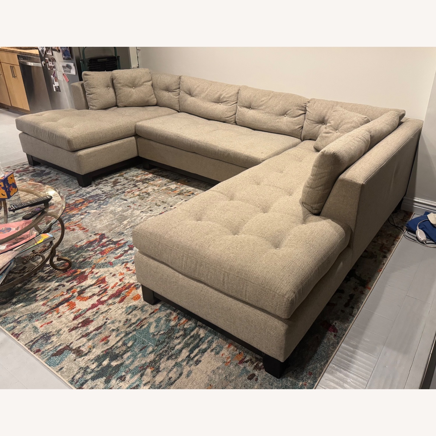 ABC Carpet and Home Neutral 3+ Piece Sectional - image-4