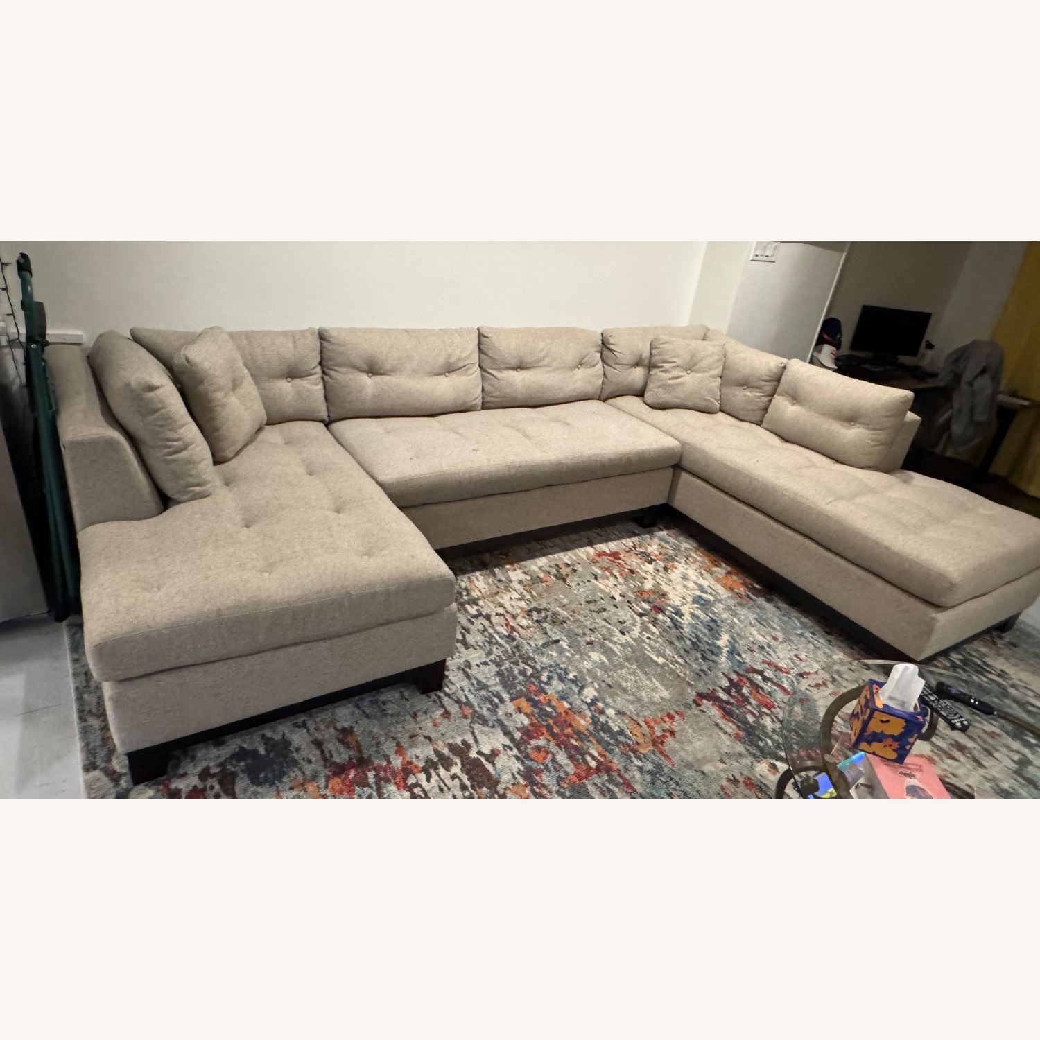 ABC Carpet and Home Neutral 3+ Piece Sectional - image-3
