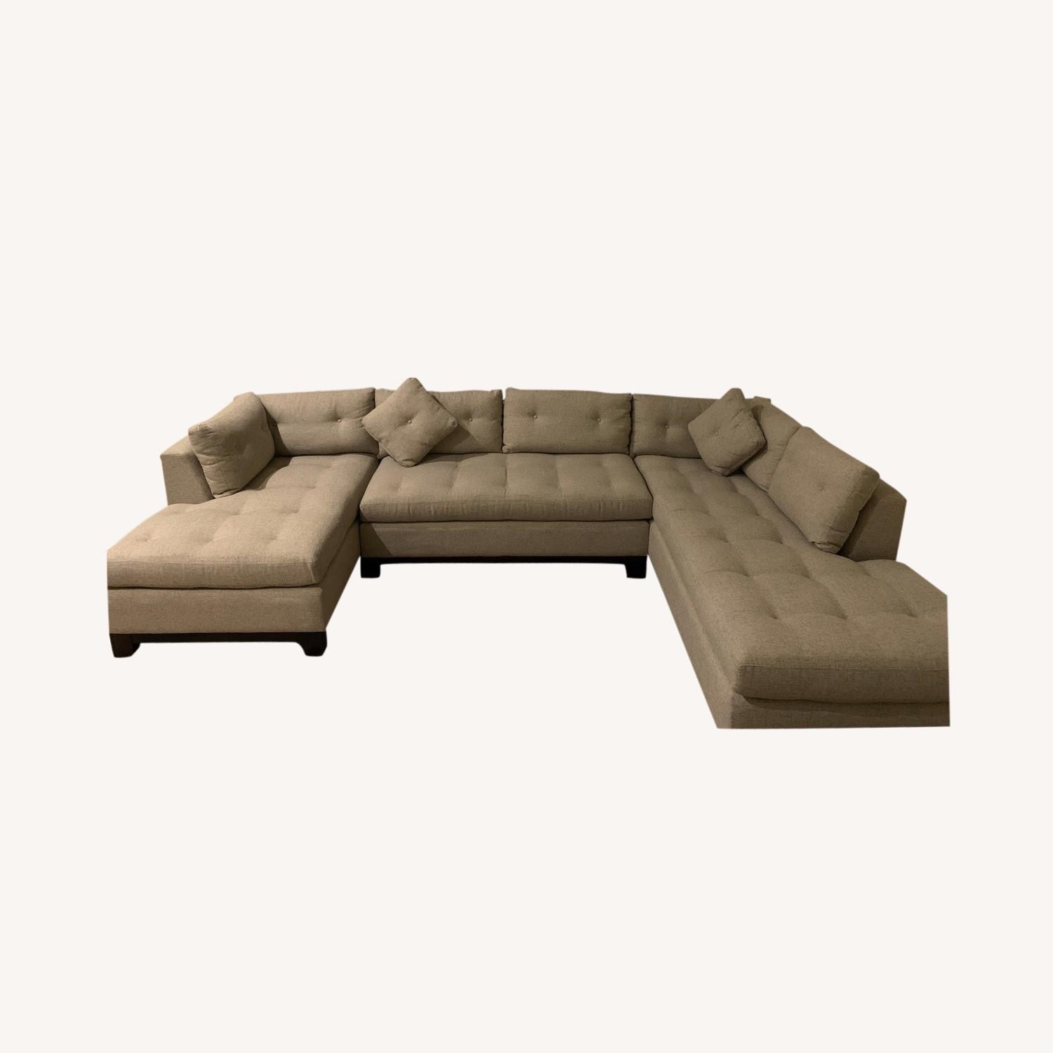 ABC Carpet and Home Neutral 3+ Piece Sectional - image-1