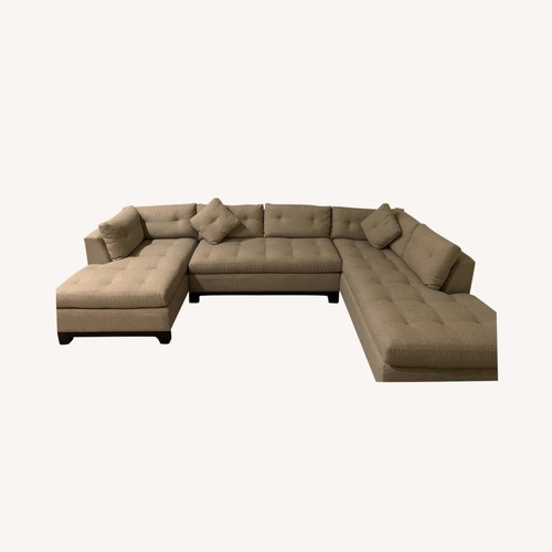 Used ABC Carpet and Home Neutral 3+ Piece Sectional for sale on AptDeco