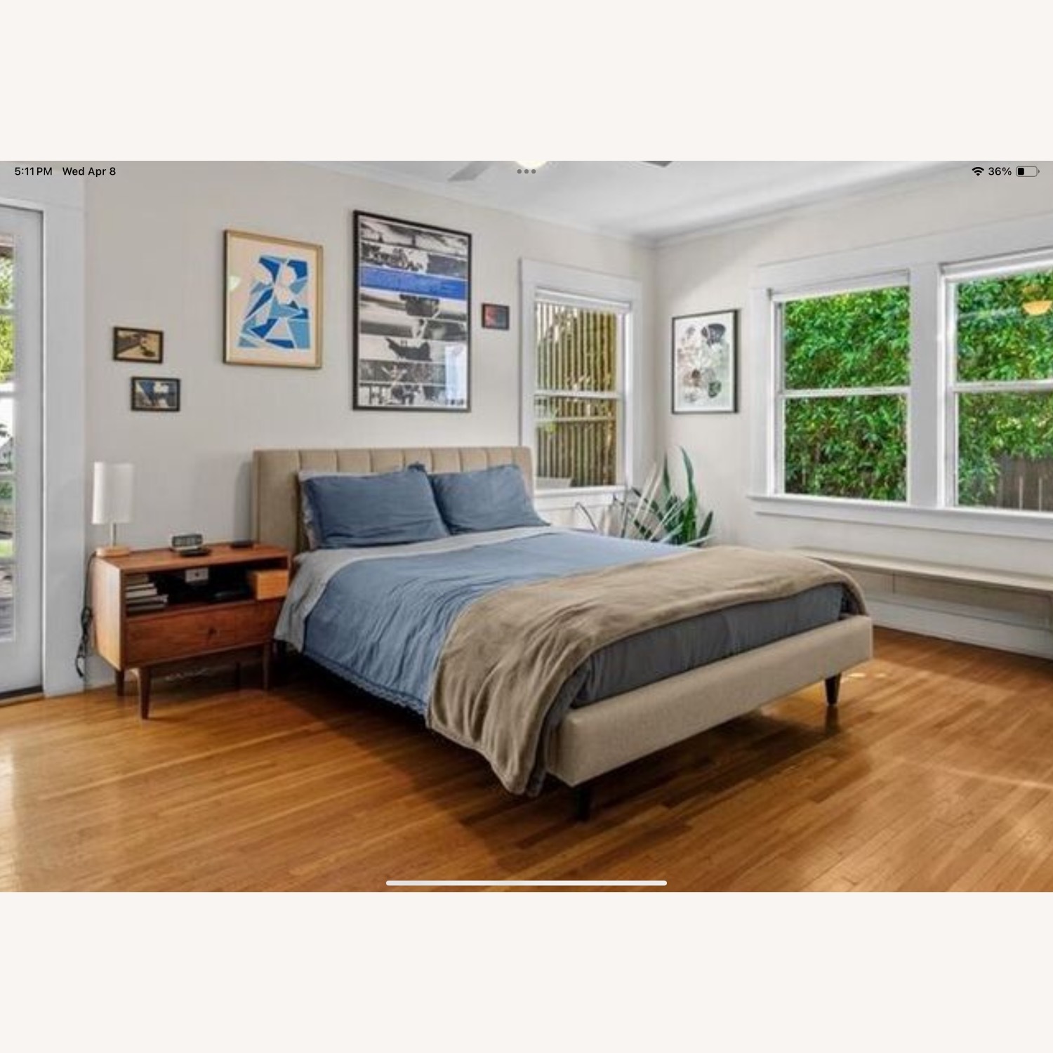 Room & Board Hartley Queen Bed Gray - image-4