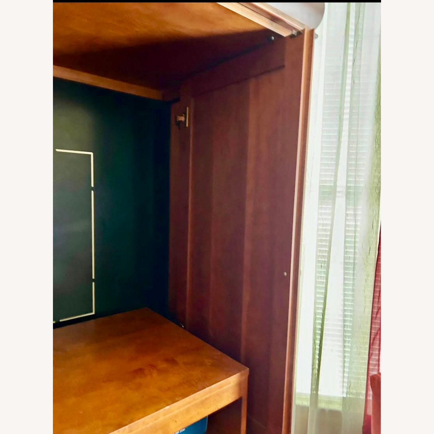 Dark Brown Wood Armoire - image-5