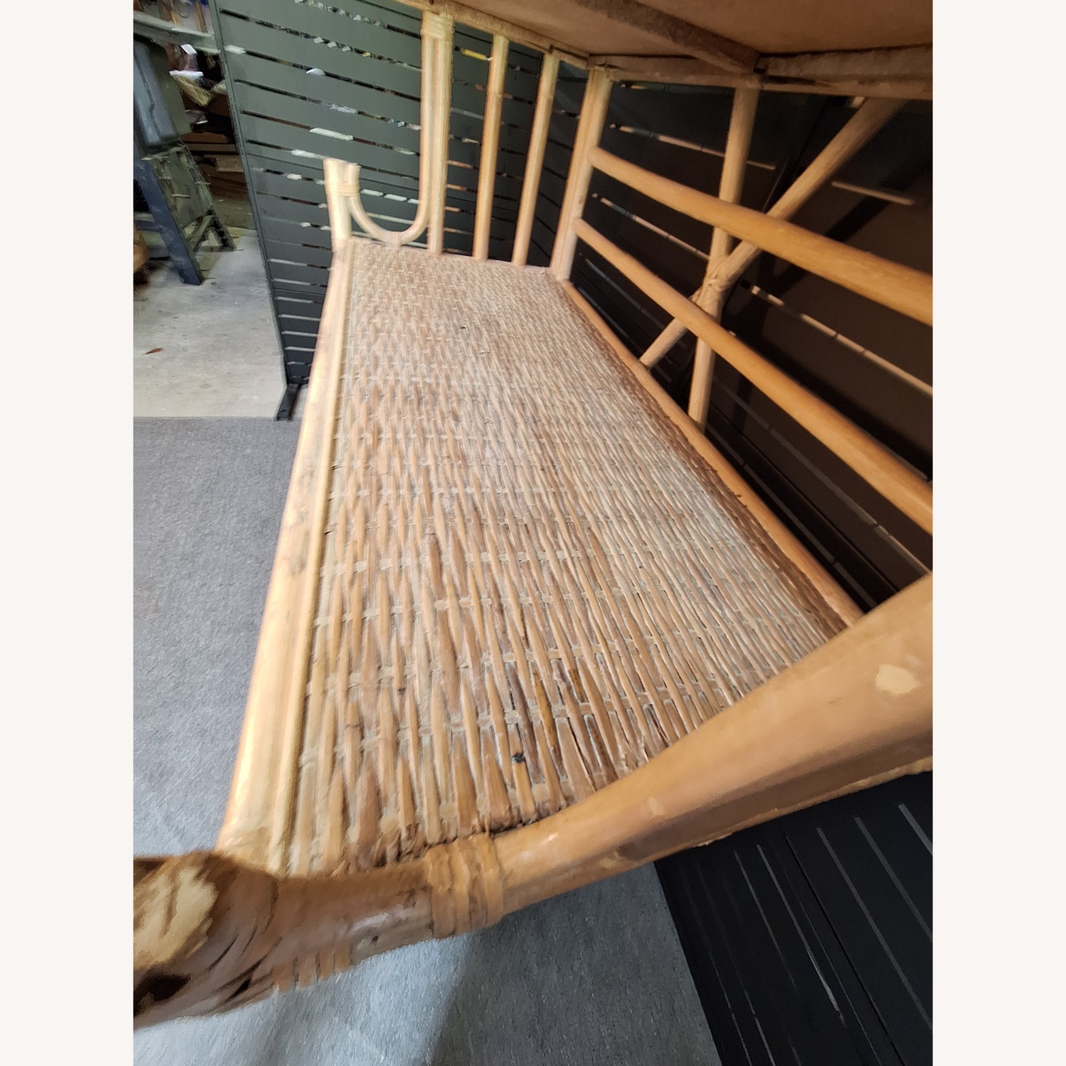 1970s Bamboo Rattan and Cane Etagere  - image-7