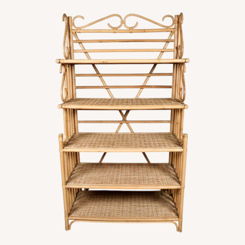 Used 1970s Bamboo Rattan and Cane Etagere  for sale on AptDeco