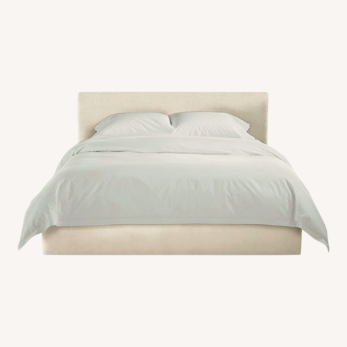 Used Room & Board Wyatt Natural Fabric Queen Bed for sale on AptDeco