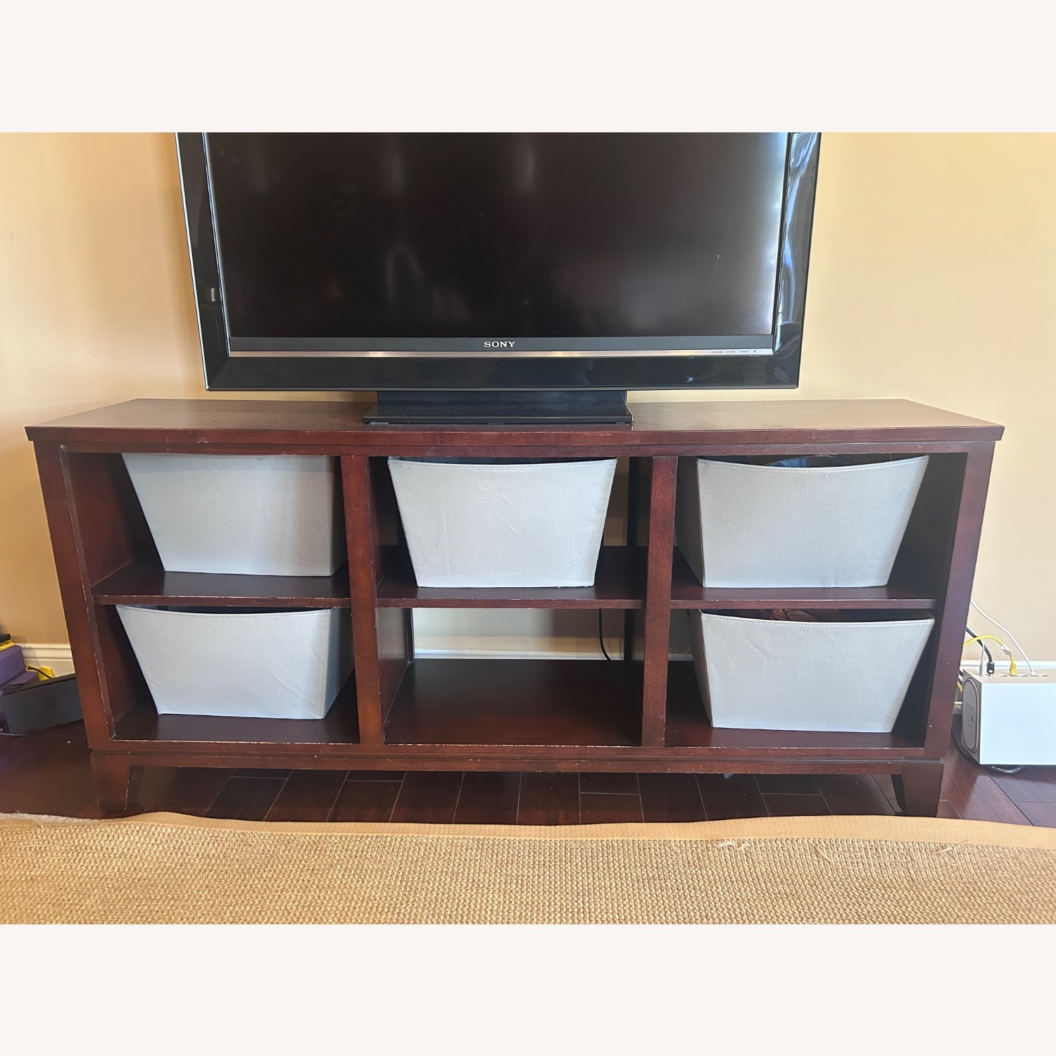Ethan Allen Dark Brown Media Storage - image-1