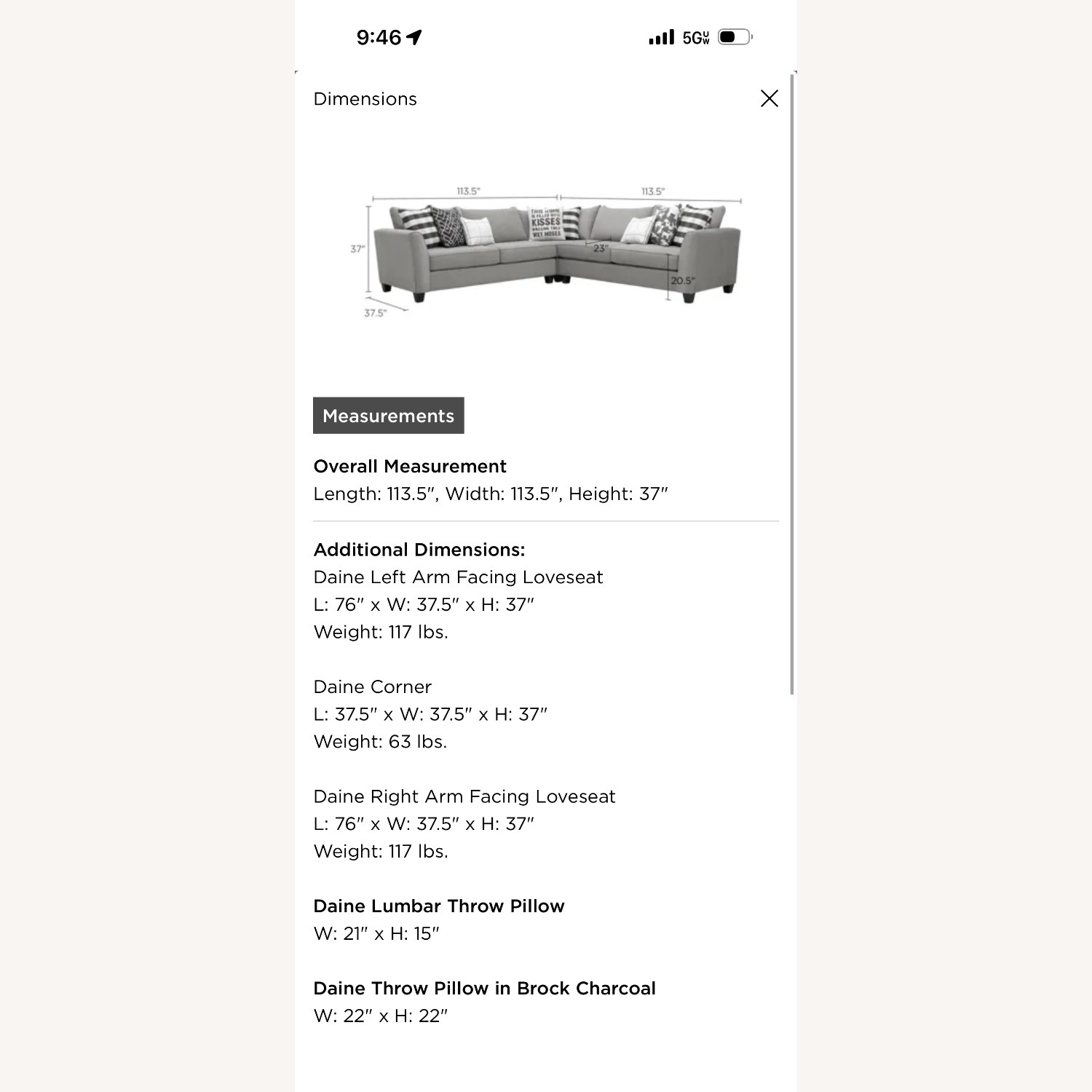 Raymour & Flanigan Daine 3-pc. Sectional Sofa - image-8
