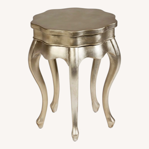 Used Ethan Allen Five Leg Accent Table, Silver Leaf for sale on AptDeco