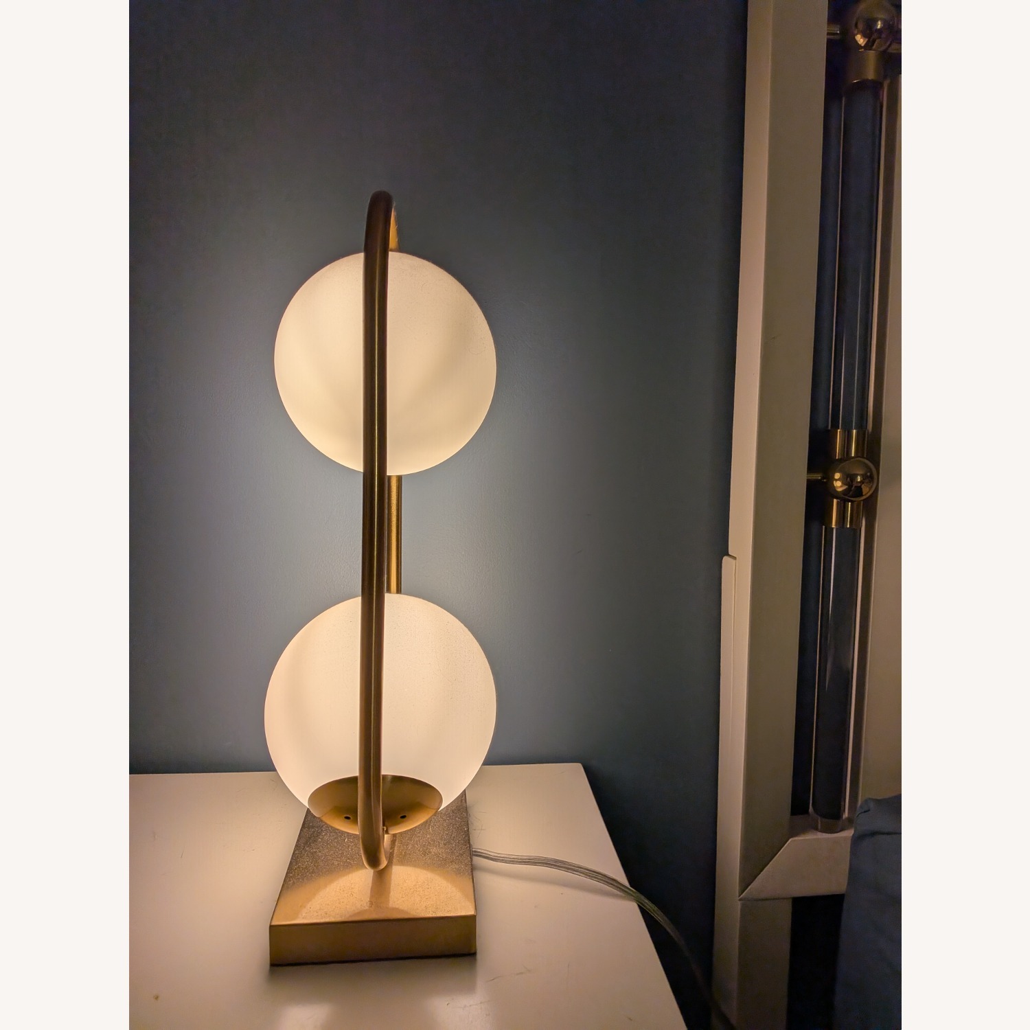 Wayfair White Gold Metal Table Lamp - image-2