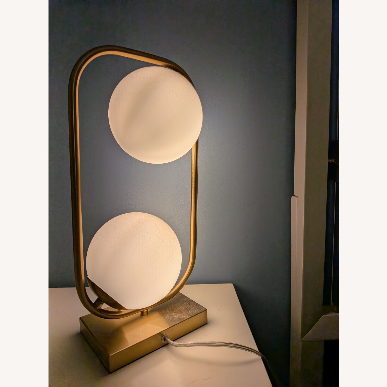 Wayfair White Gold Metal Table Lamp - image-1