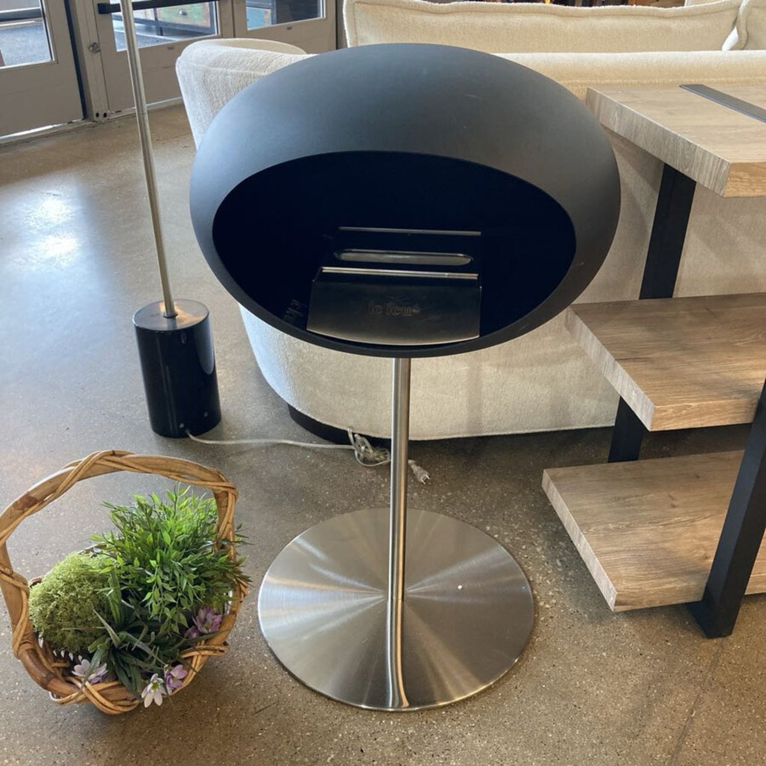 Le Feu Dome Ground Steel Fireplace Furniture Black - image-3