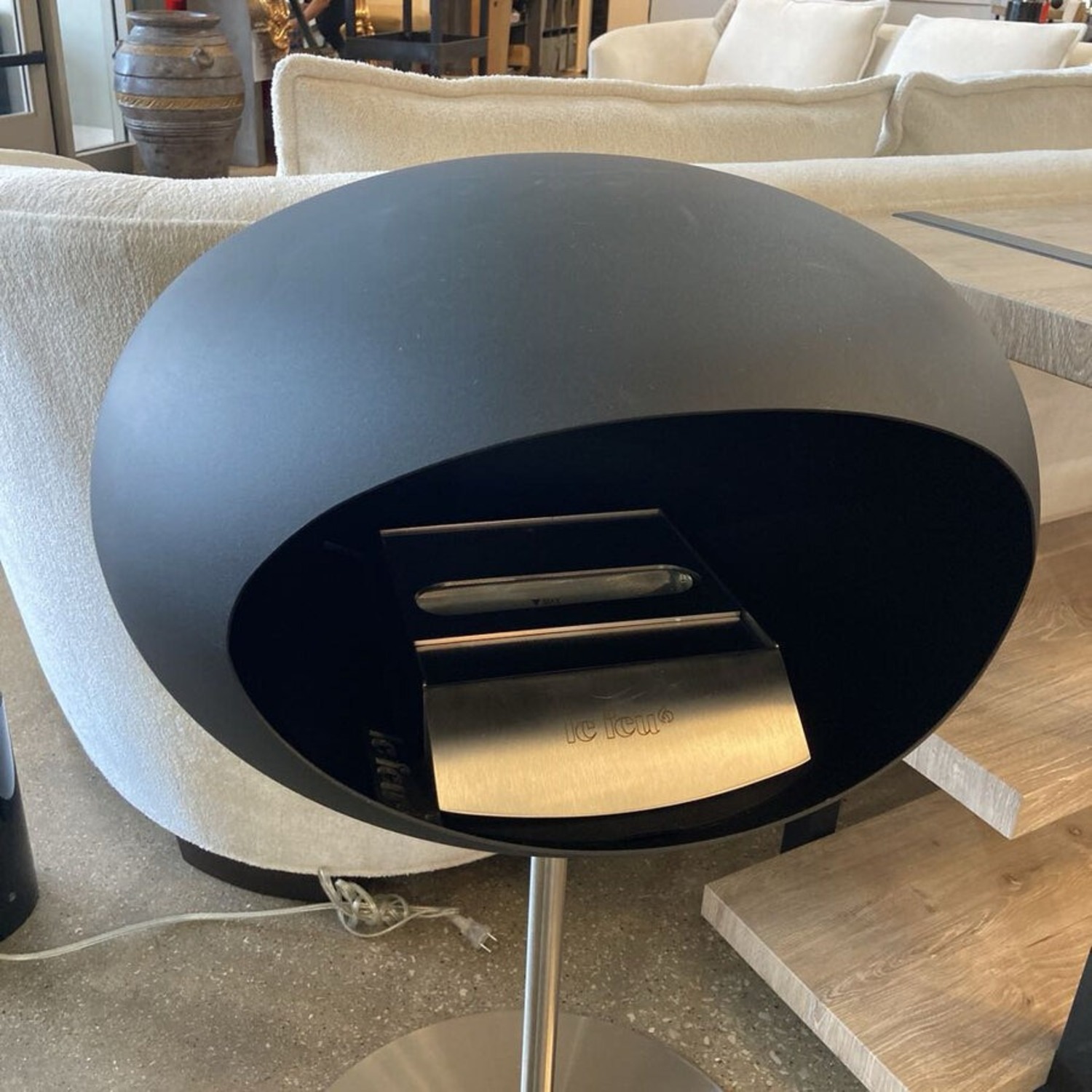 Le Feu Dome Ground Steel Fireplace Furniture Black - image-4