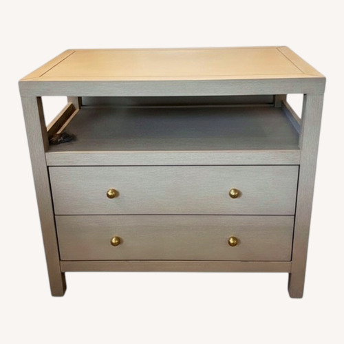 Used Celine 2-Drawer Nightstand Light Ash/Gold  for sale on AptDeco
