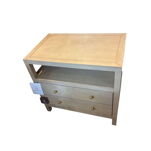 Used Celine 2-Drawer Nightstand Light Ash/Gold  for sale on AptDeco