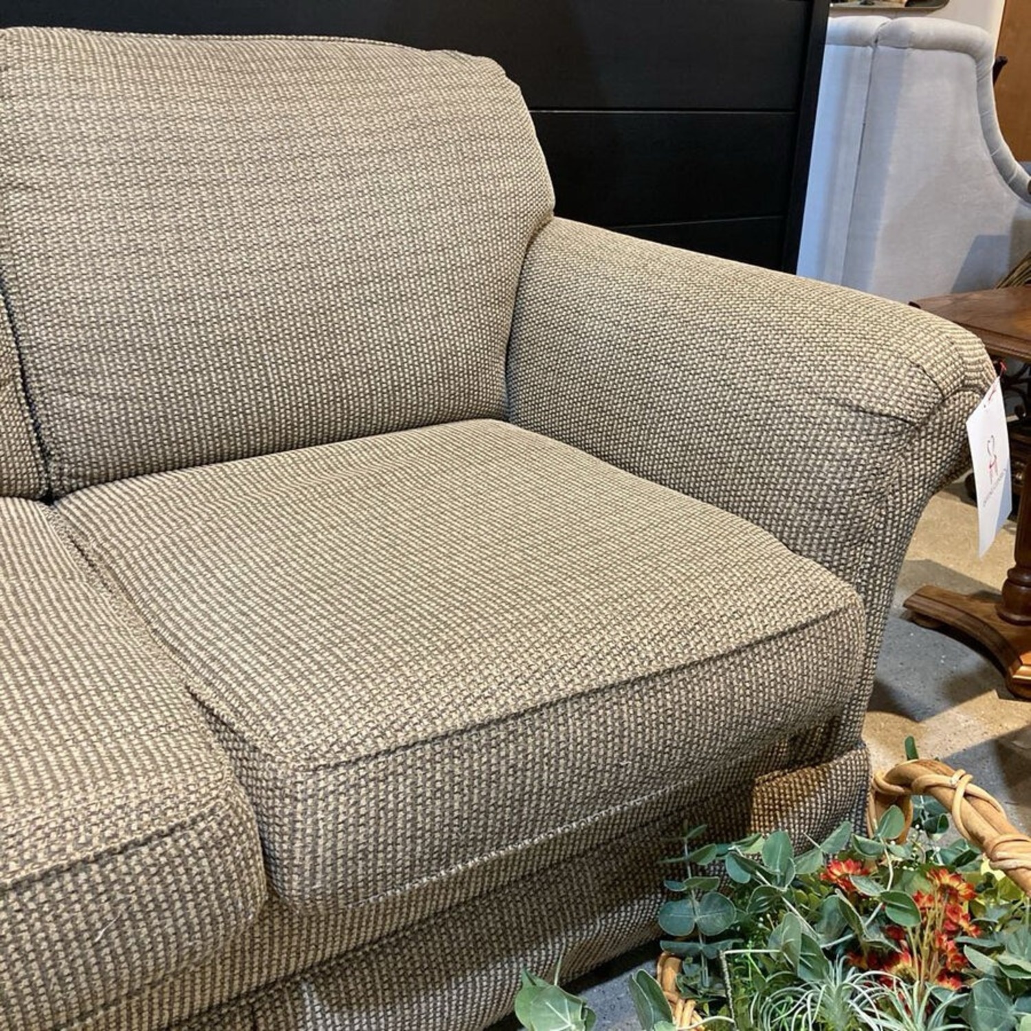 St James Collection Tweed Rounded Loveseat - image-4