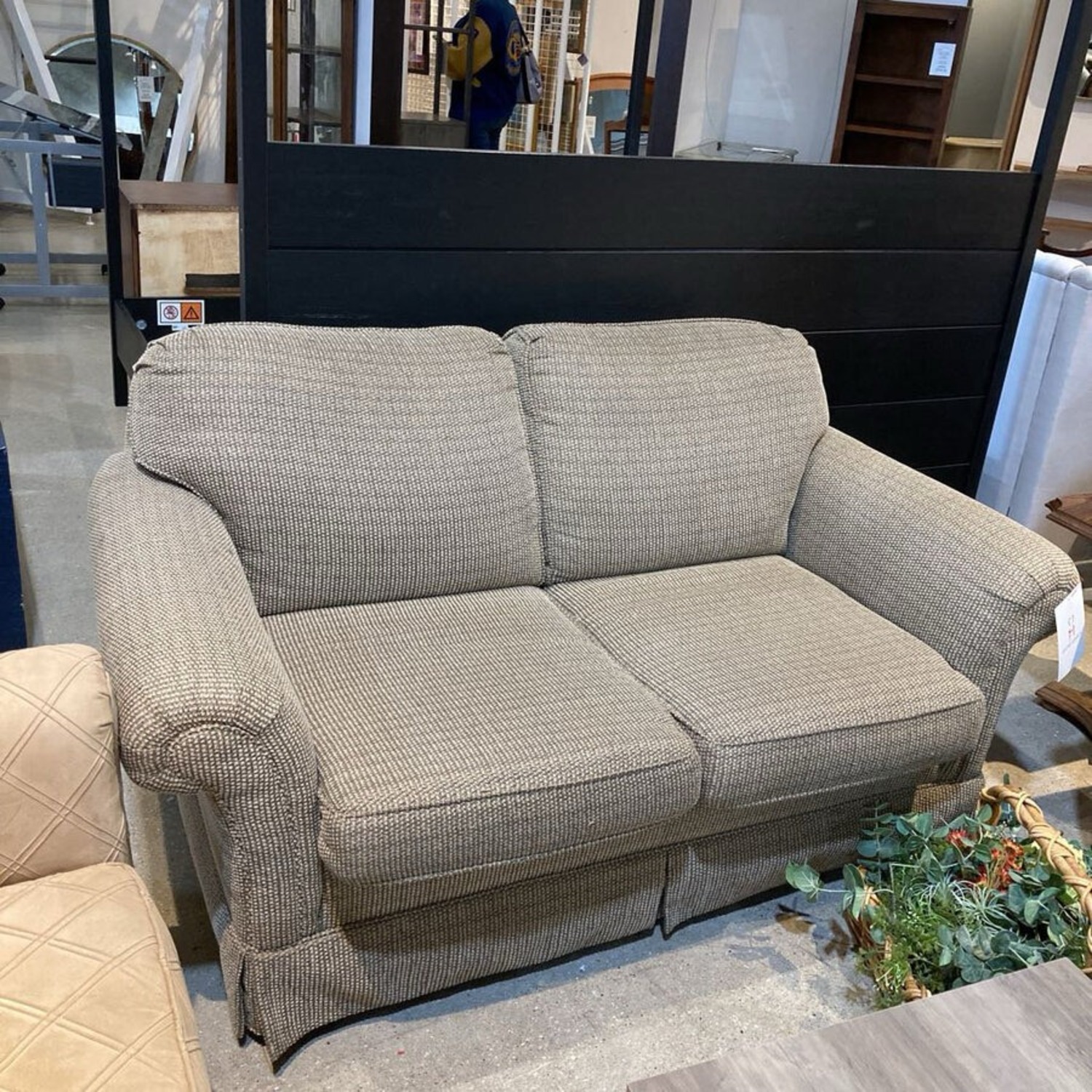 St James Collection Tweed Rounded Loveseat - image-2