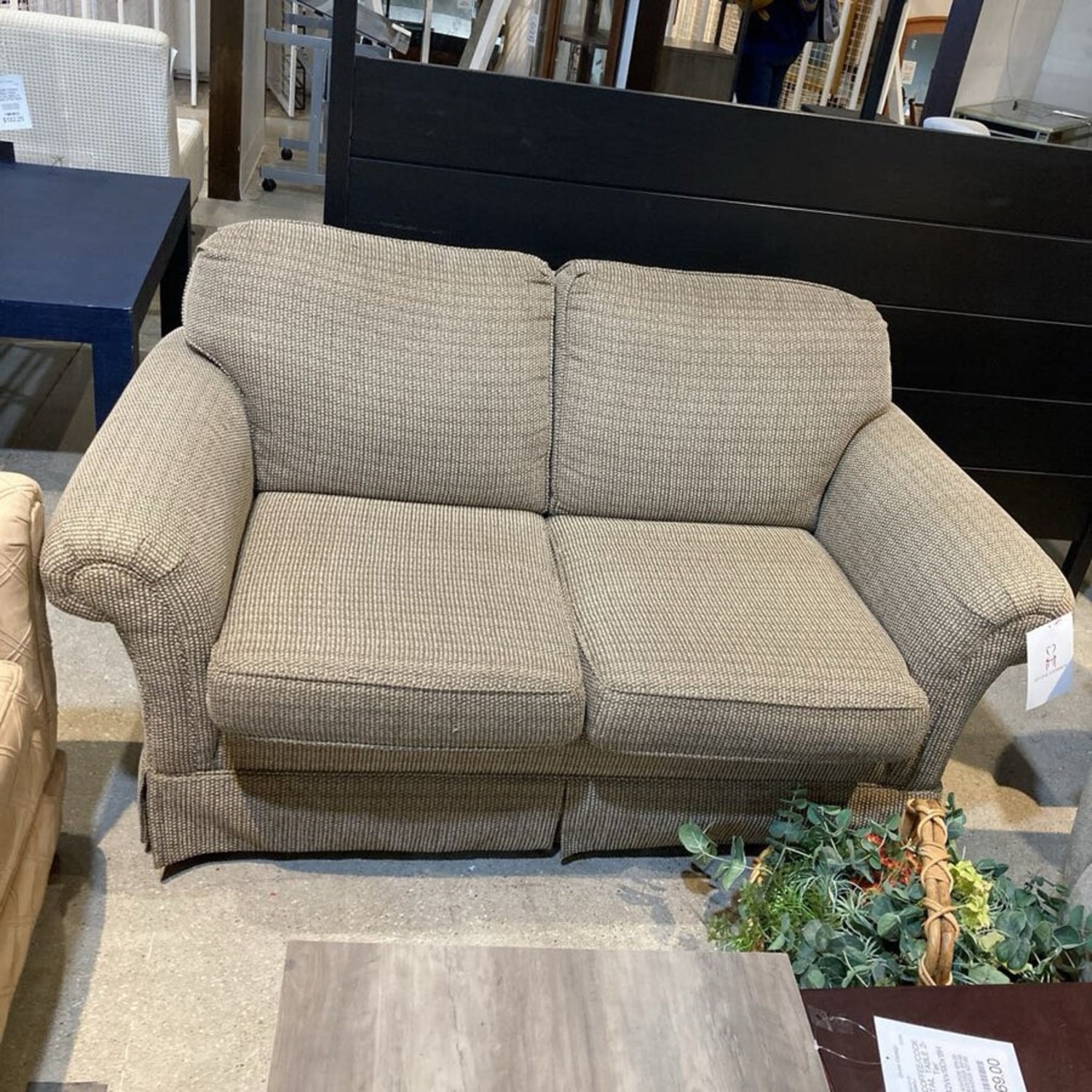 St James Collection Tweed Rounded Loveseat - image-3