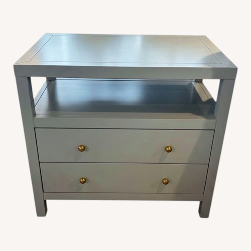 Used Celine 2-Drawer Nightstand Blue/Gold  for sale on AptDeco