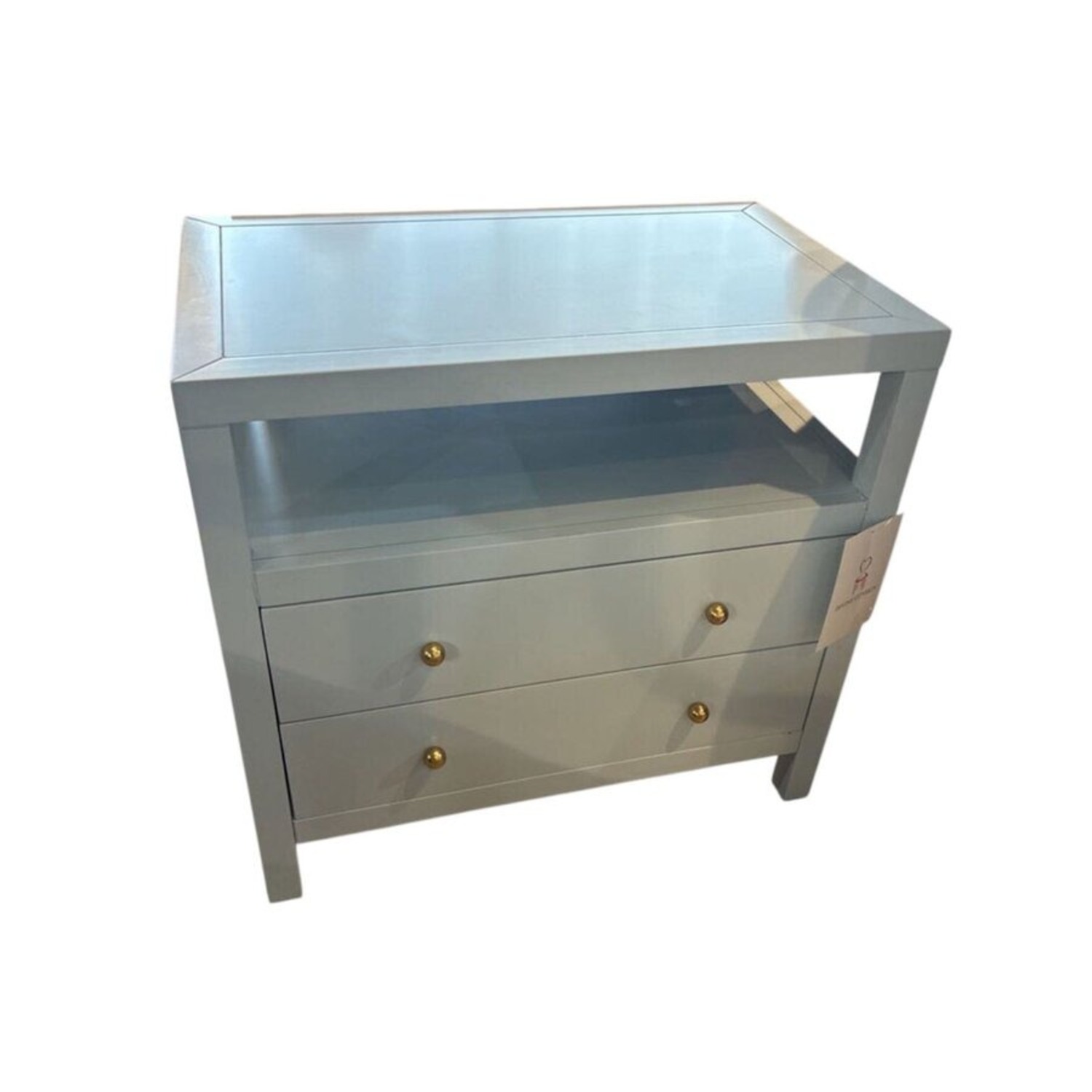 Celine 2-Drawer Nightstand Blue/Gold  - image-1