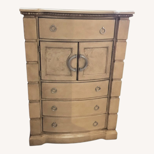 Used Vintage Solid Wood Tall 4-Drawer Chest Dresser for sale on AptDeco