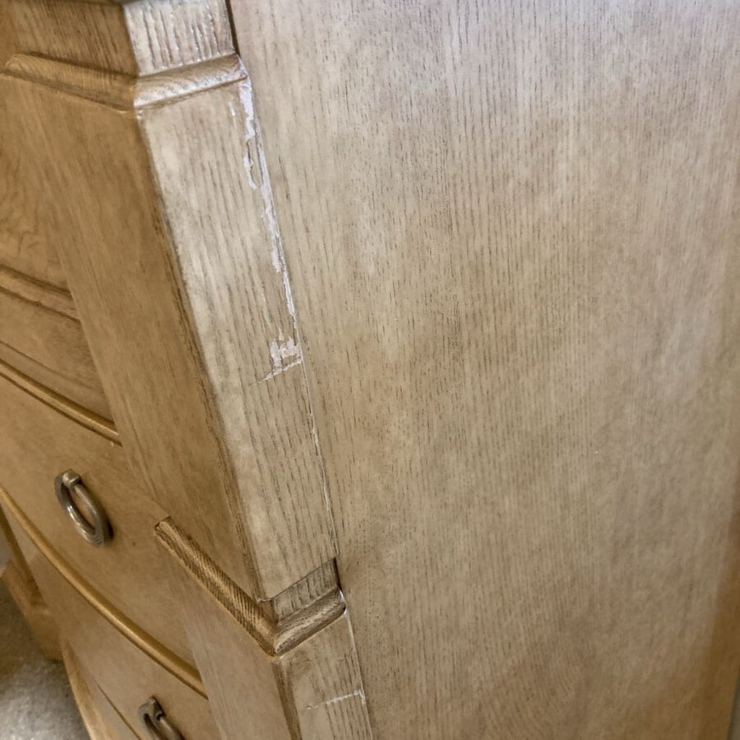 Vintage Solid Wood Tall 4-Drawer Chest Dresser - image-10