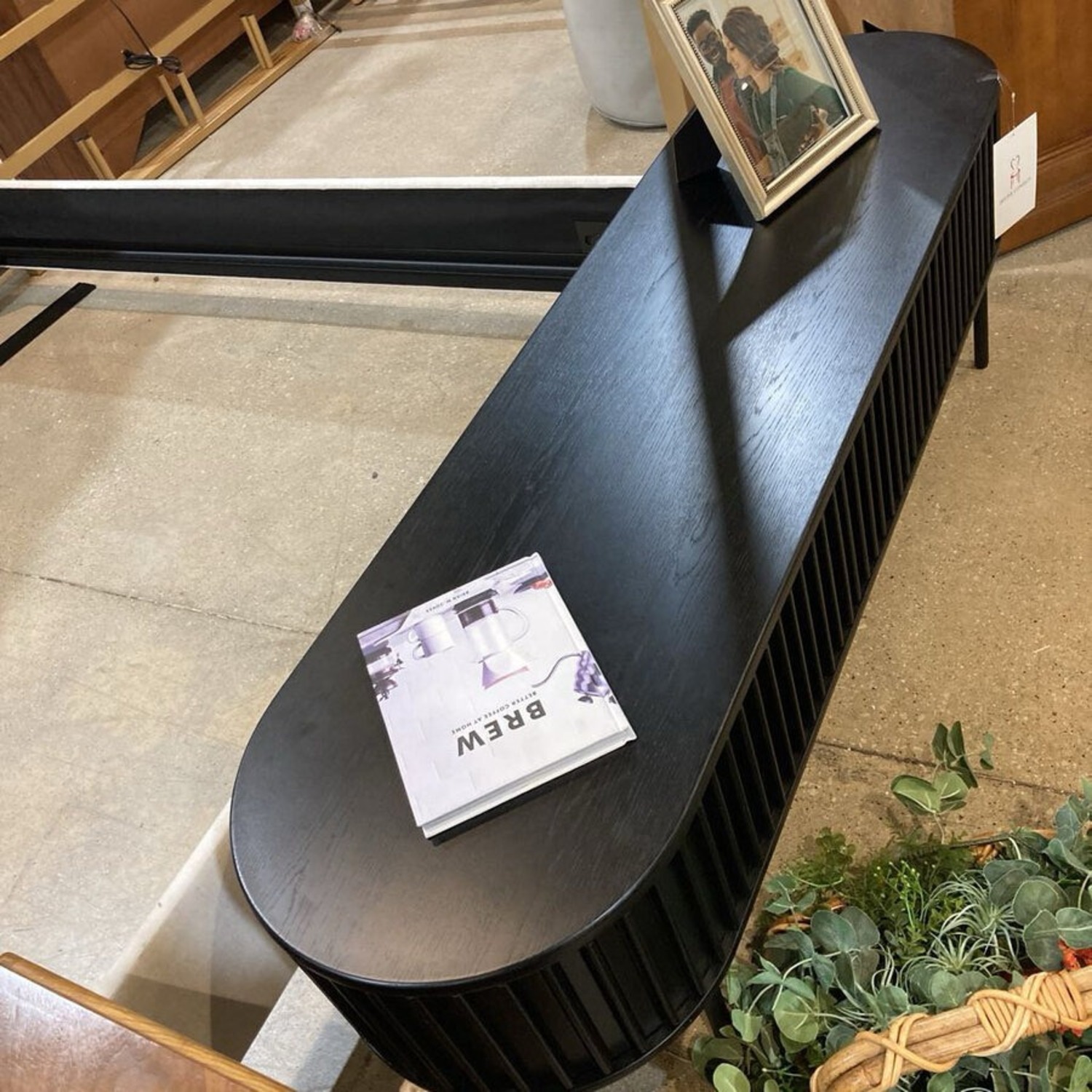 MCM Fluted Tv Stand Media Console Black - image-6