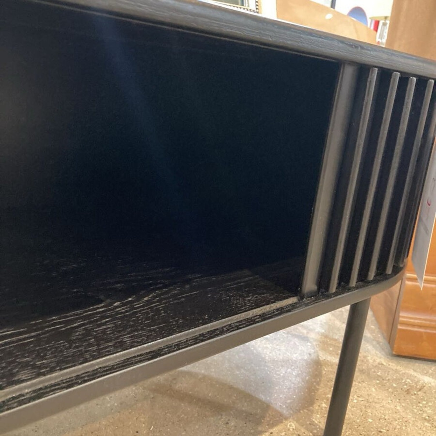 MCM Fluted Tv Stand Media Console Black - image-11