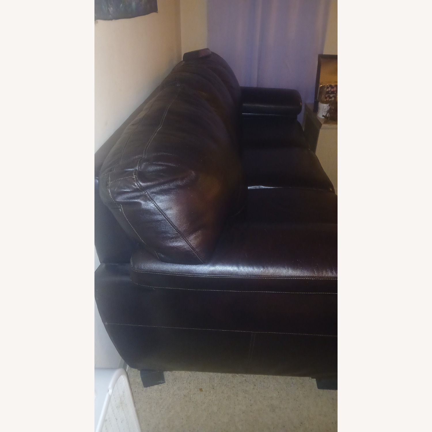 La-Z-Boy Dark Brown Leather 3+ Seater Sofa - image-3