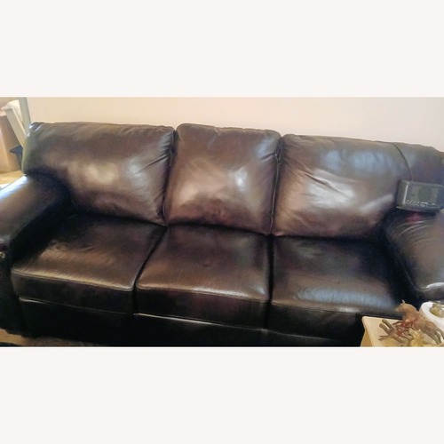 Used La-Z-Boy Dark Brown Leather 3+ Seater Sofa for sale on AptDeco