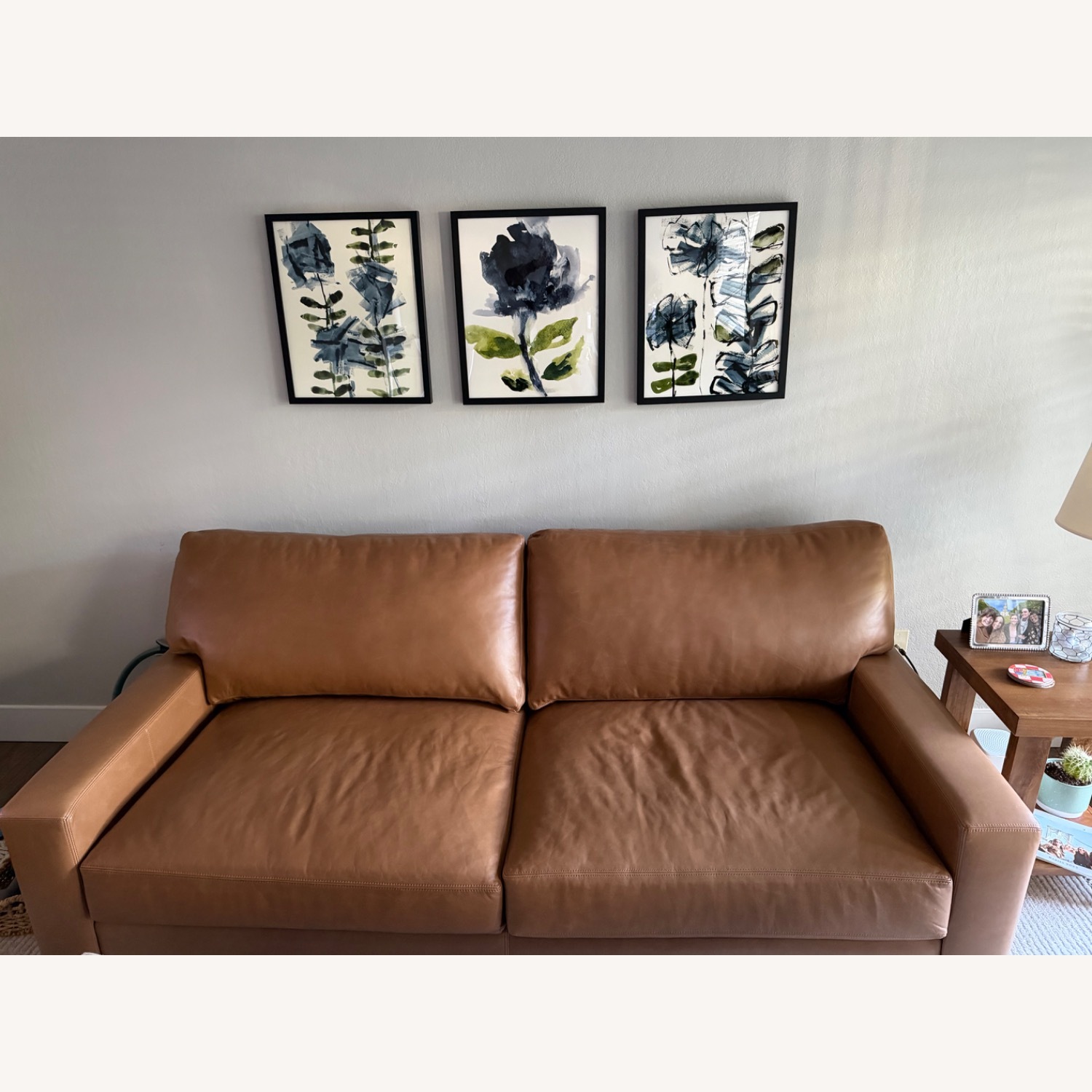 Pottery Barn Turner Leather Sofa - image-1