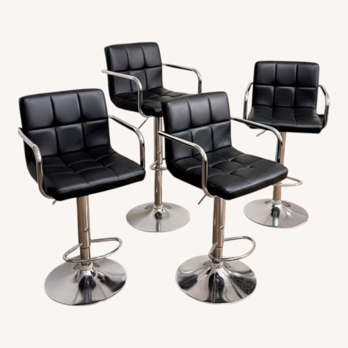 Used Black Leather Stools for sale on AptDeco