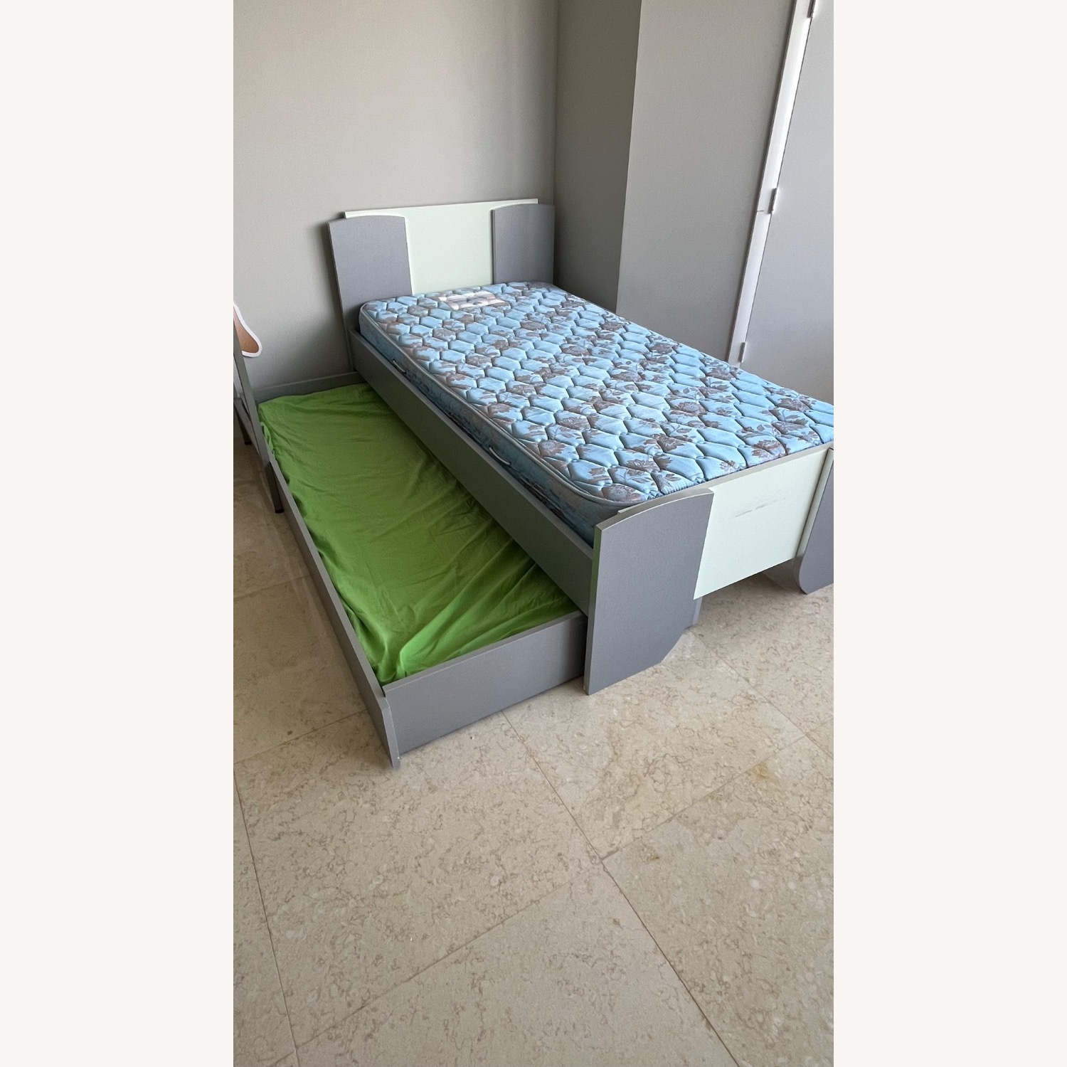 French-european Brand Light Gray Twin Bed - image-2