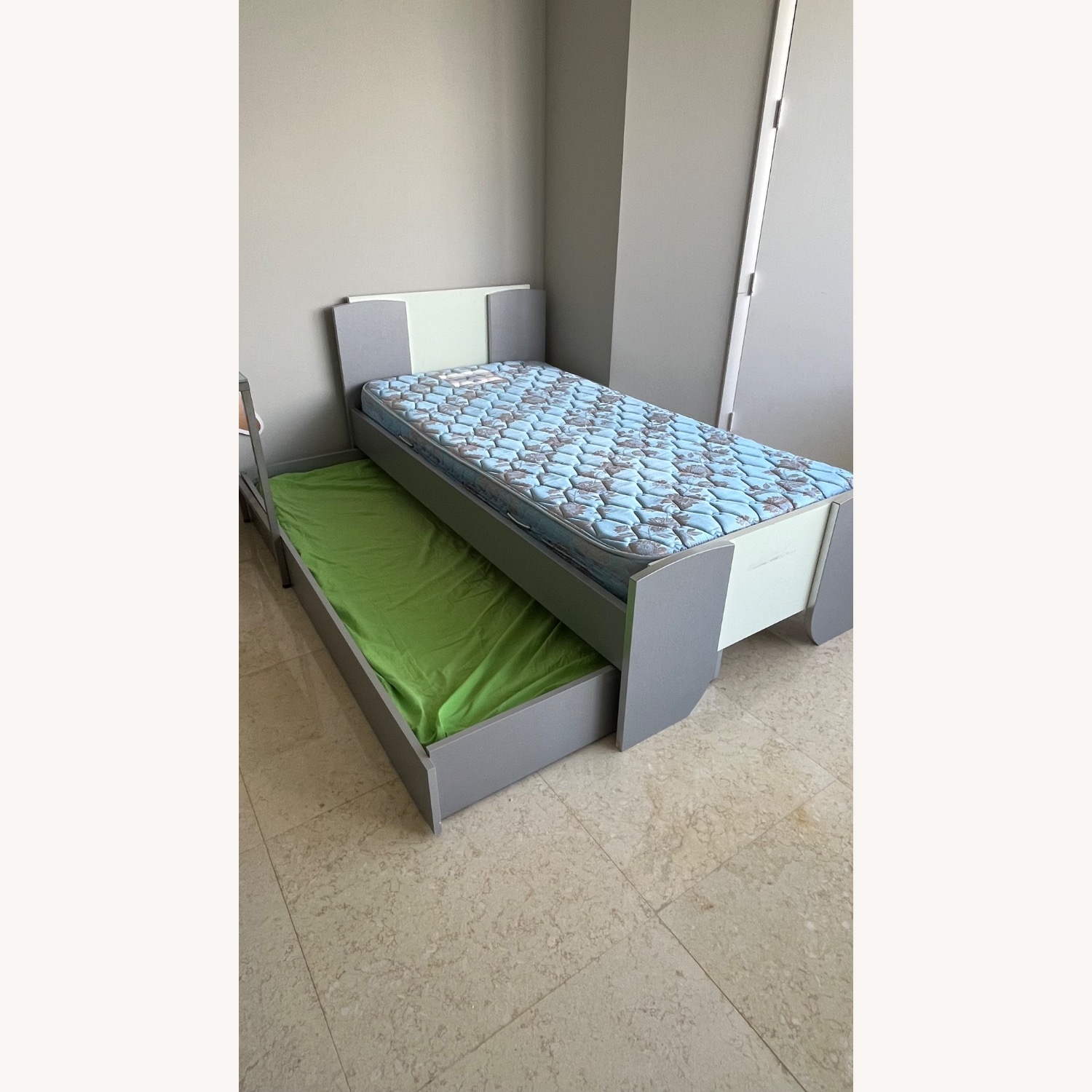 French-european Brand Light Gray Twin Bed - image-6