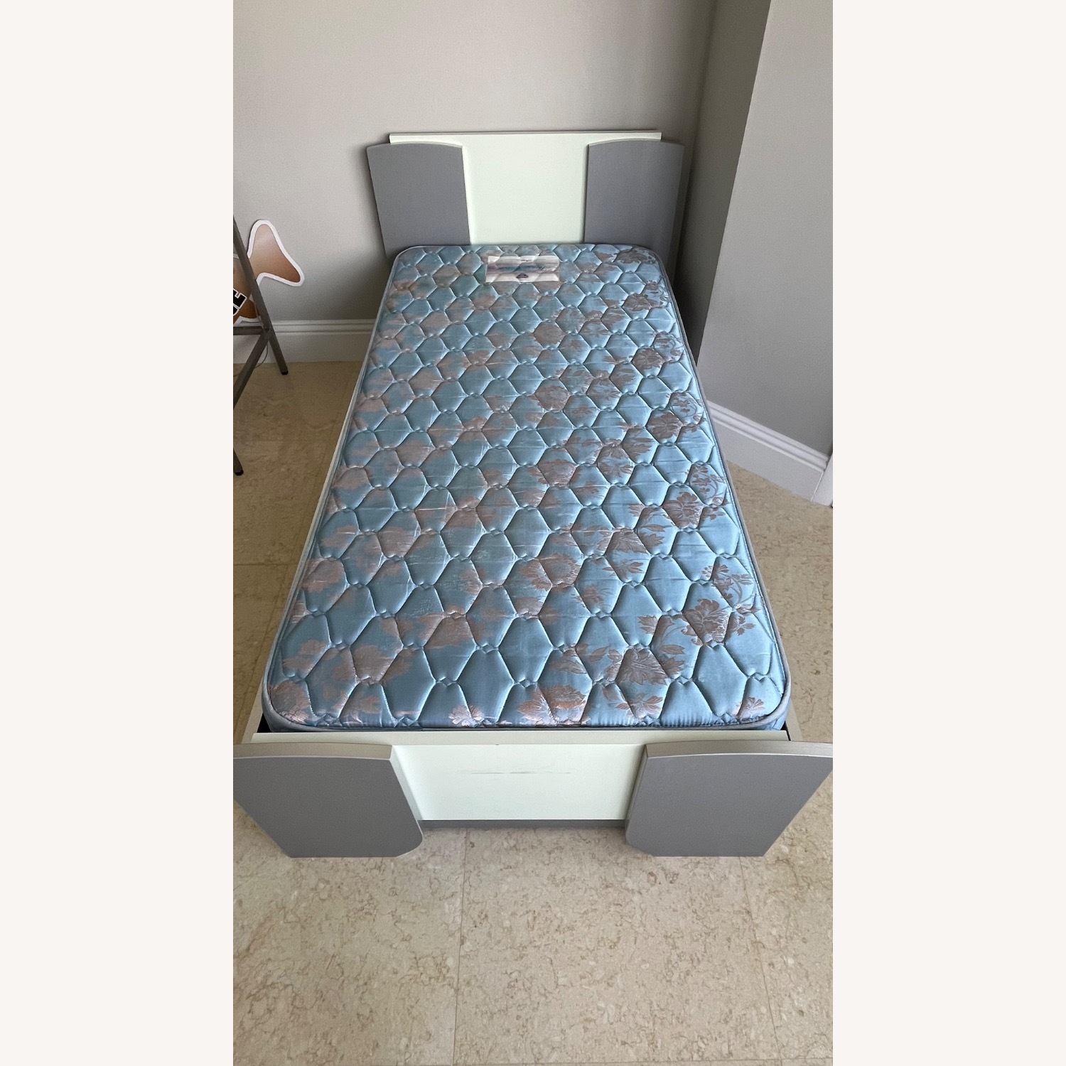 French-european Brand Light Gray Twin Bed - image-8