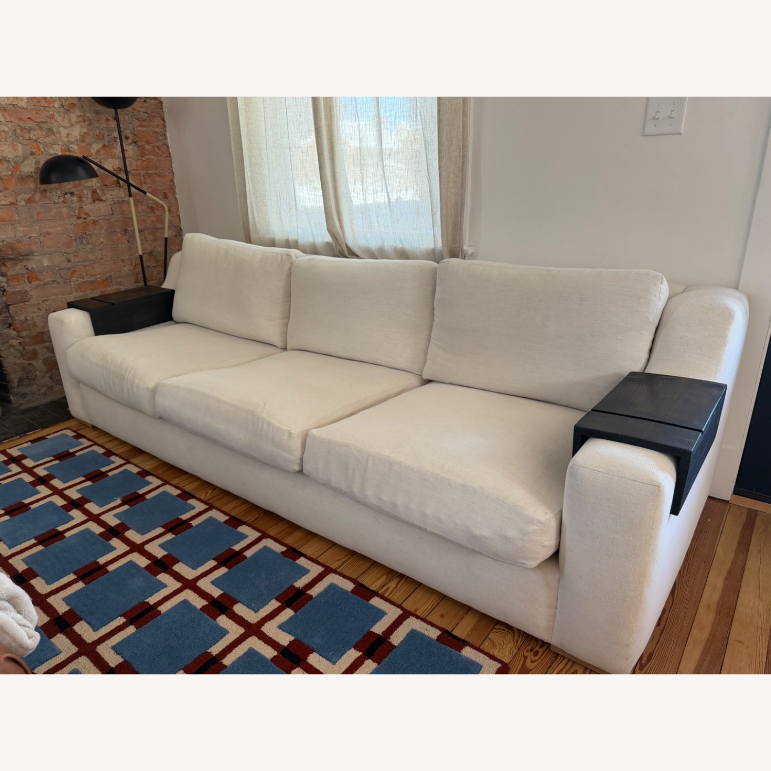 McGee and Co White 3+ Seater Sofa - image-3