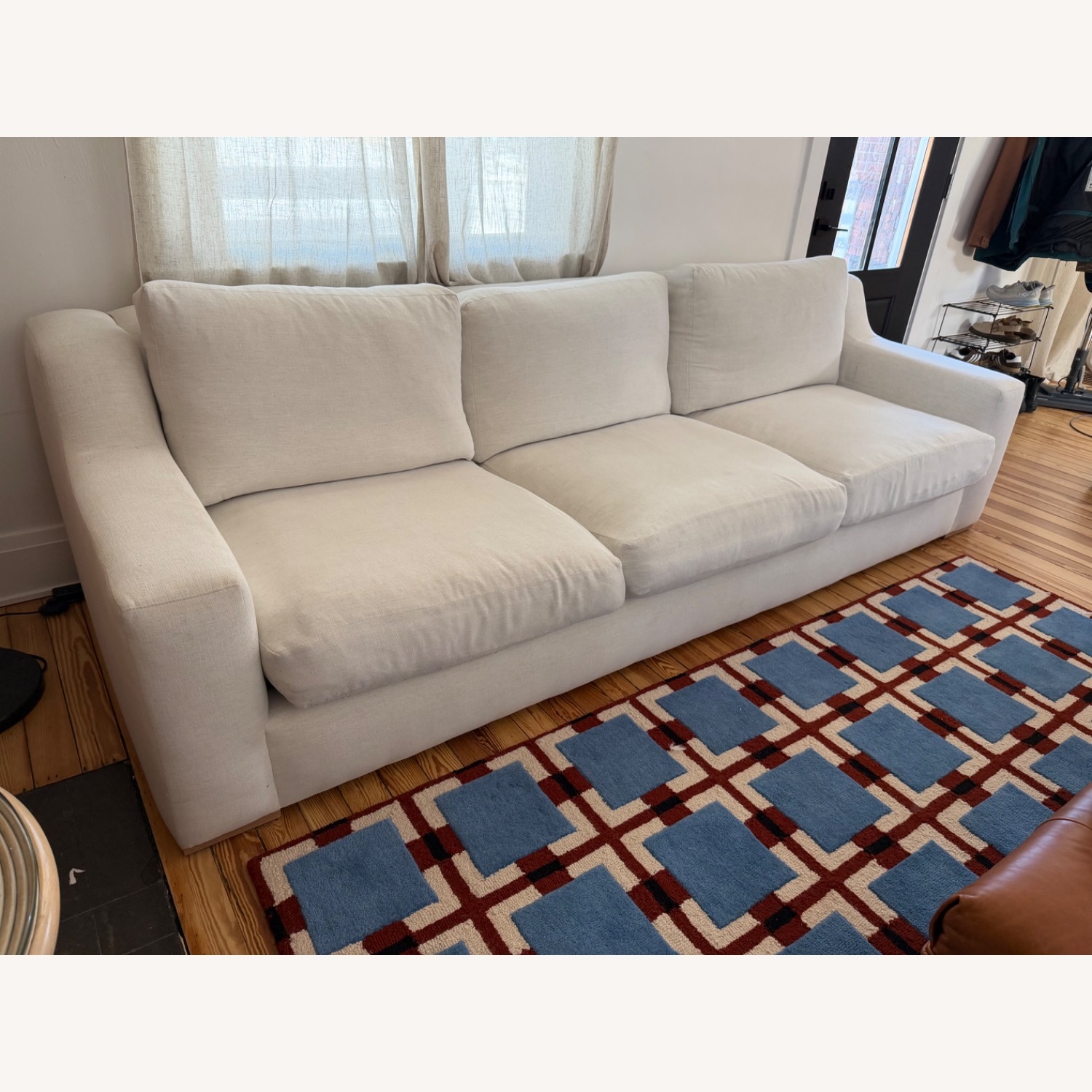 McGee and Co White 3+ Seater Sofa - image-5
