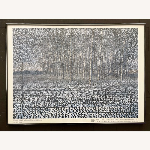 Used Italian Abstract Landscape Print by Tobia Rava for sale on AptDeco