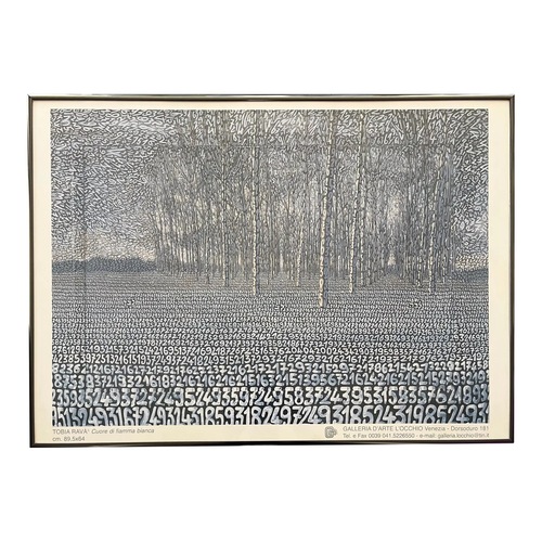 Used Italian Abstract Landscape Print by Tobia Rava for sale on AptDeco