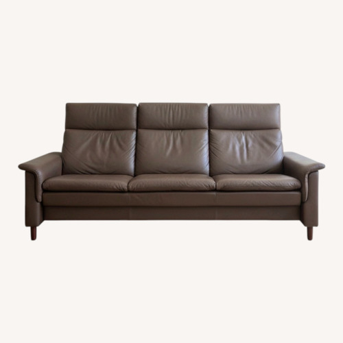 Used Ekornes Anna Dark Brown 3+ Seater Sofa for sale on AptDeco