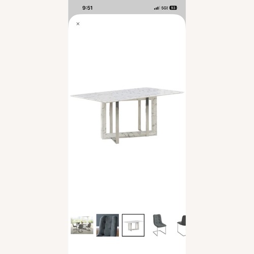 Used All Modern Faux Marble Large Dining Table for sale on AptDeco